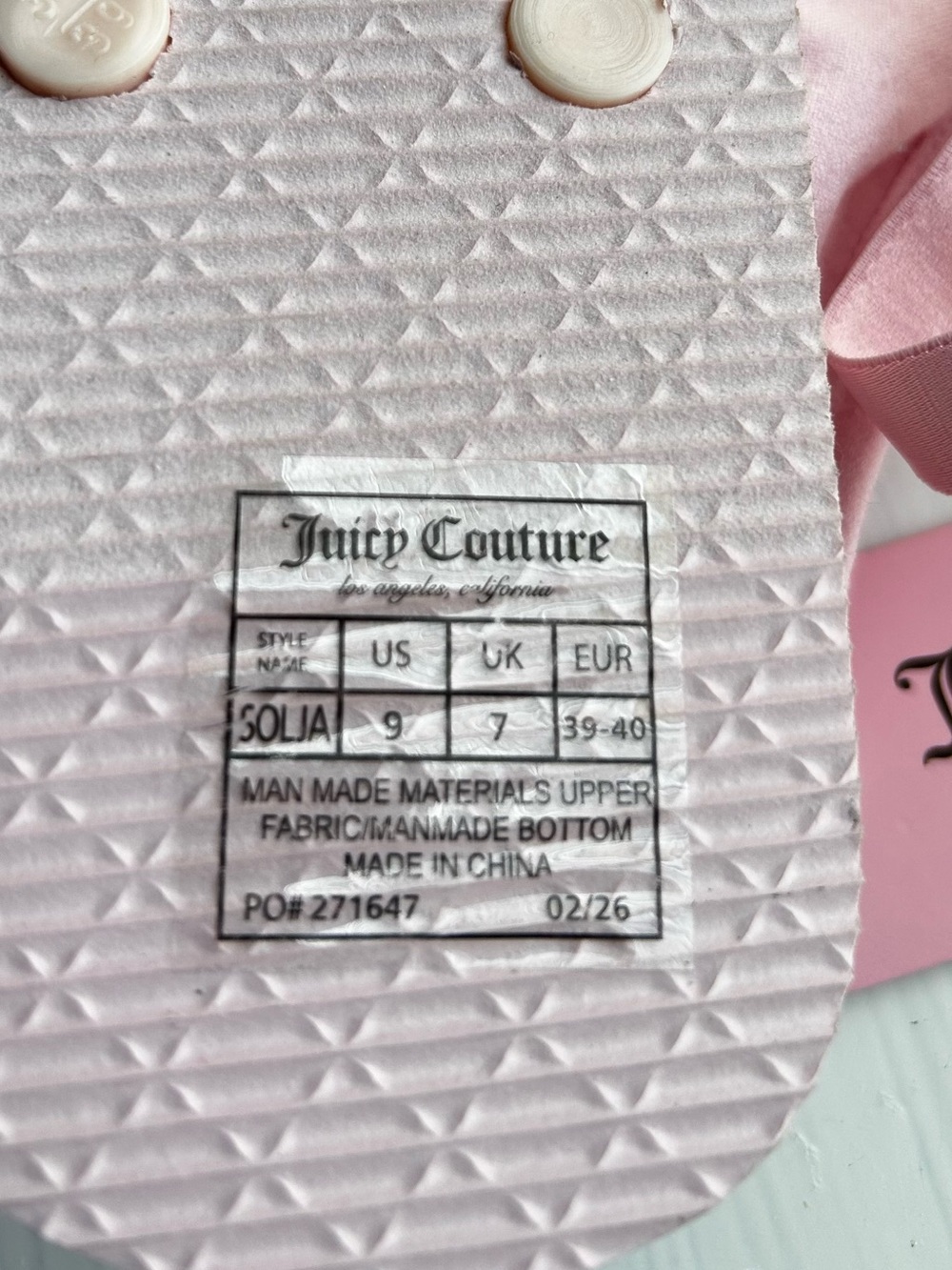 Juicy Couture Pink Y2K Charm Slide Sandals NWT Gold Chain Rhinestones Aesthetic - Picture 6 of 7